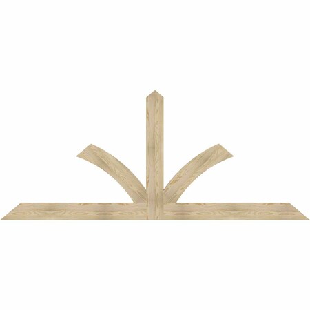 Ekena Millwork Richland Rough Sawn Timber Gable Bracket, Douglas Fir, 108"W x 45"H x 2"D x 6"F, 10/12 Pitch GBW108X45X0206RIC00RDF